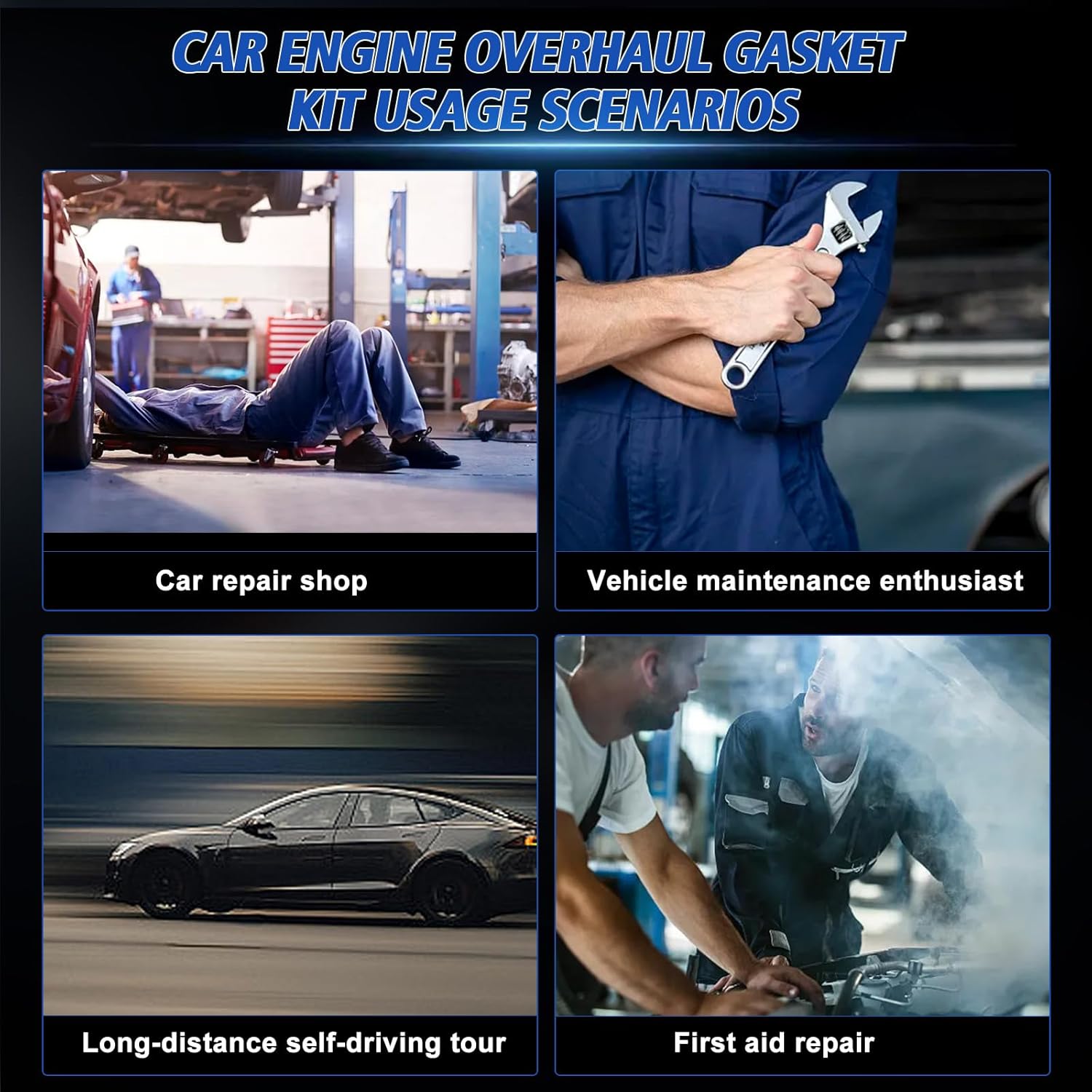 2740160020 Rebuild Gasket Seals Kit Fits for Mercedes C180 E250 W205 W212 X253 R172 M274 Engine Rebuilding Gasket Replace OE 2740160020 2740164100 2740162000