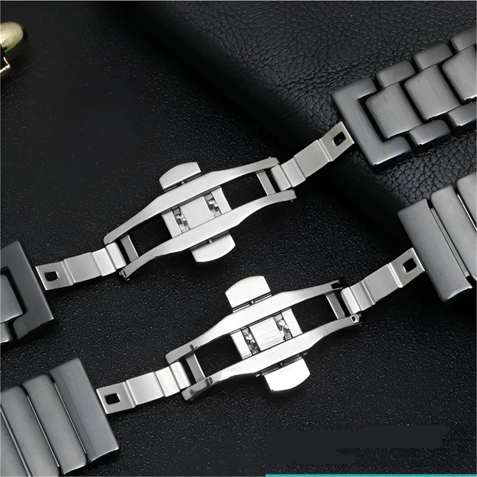Bracelet en Acier céramique 18 mm, 20 mm, 22 mm for Montre connectée Femme Homme