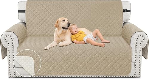 Vista 178 de XINEAGE Funda reclinable resistente al agua, fundas para sofá reclinable de 3 asientos con bolsillos, funda protectora acolchada gruesa para perros