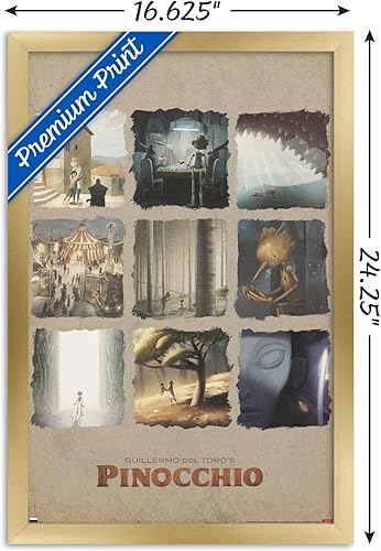 Miniatura 3 de Trends International Netflix Guillermo Del Toros Pinochio - Póster de pared de cuadrícula