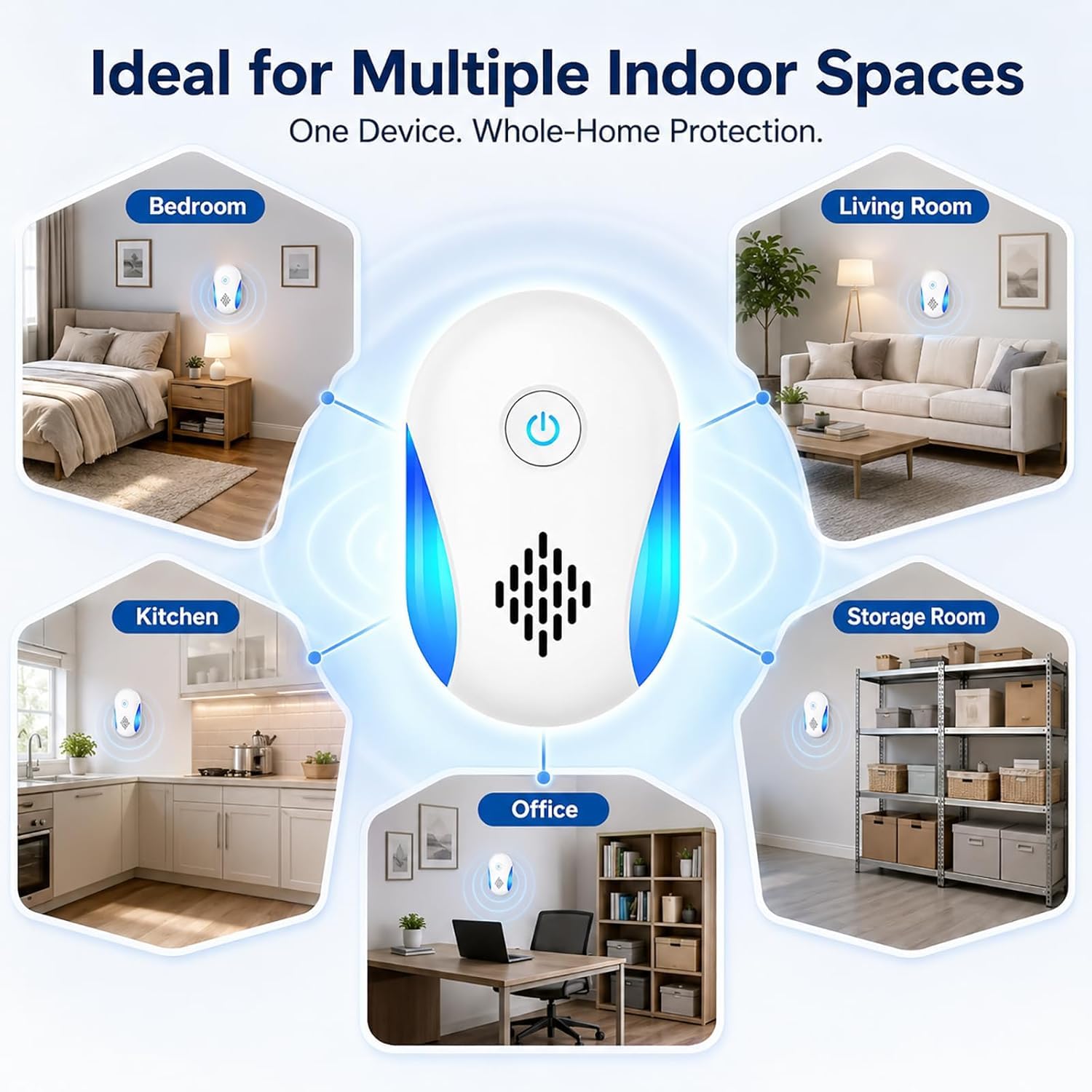 Vermix Pulse Pro, tripla modalità e tecnologia elettromagnetica di penetrazione delle pareti, effetto rapido in una notte, design ultra silenzioso, per camera da letto, cucina, garage, cantina,2PCS