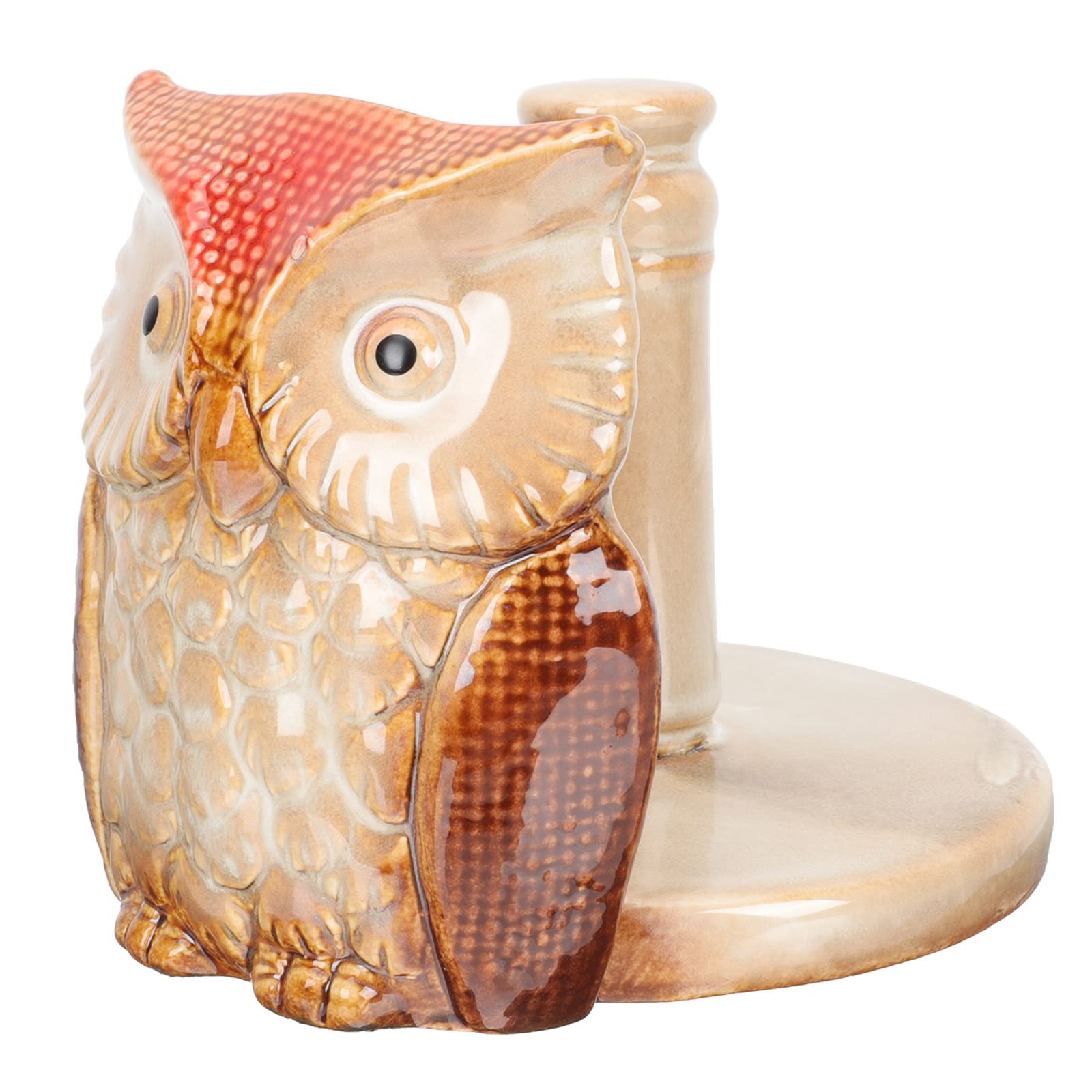 Portarotolo Resistente e Facile da Usare di Carta Igienica in Ceramica Supporto Stabile e Decorativo a Forma di Gufo Creativo per Bagno o Cucina