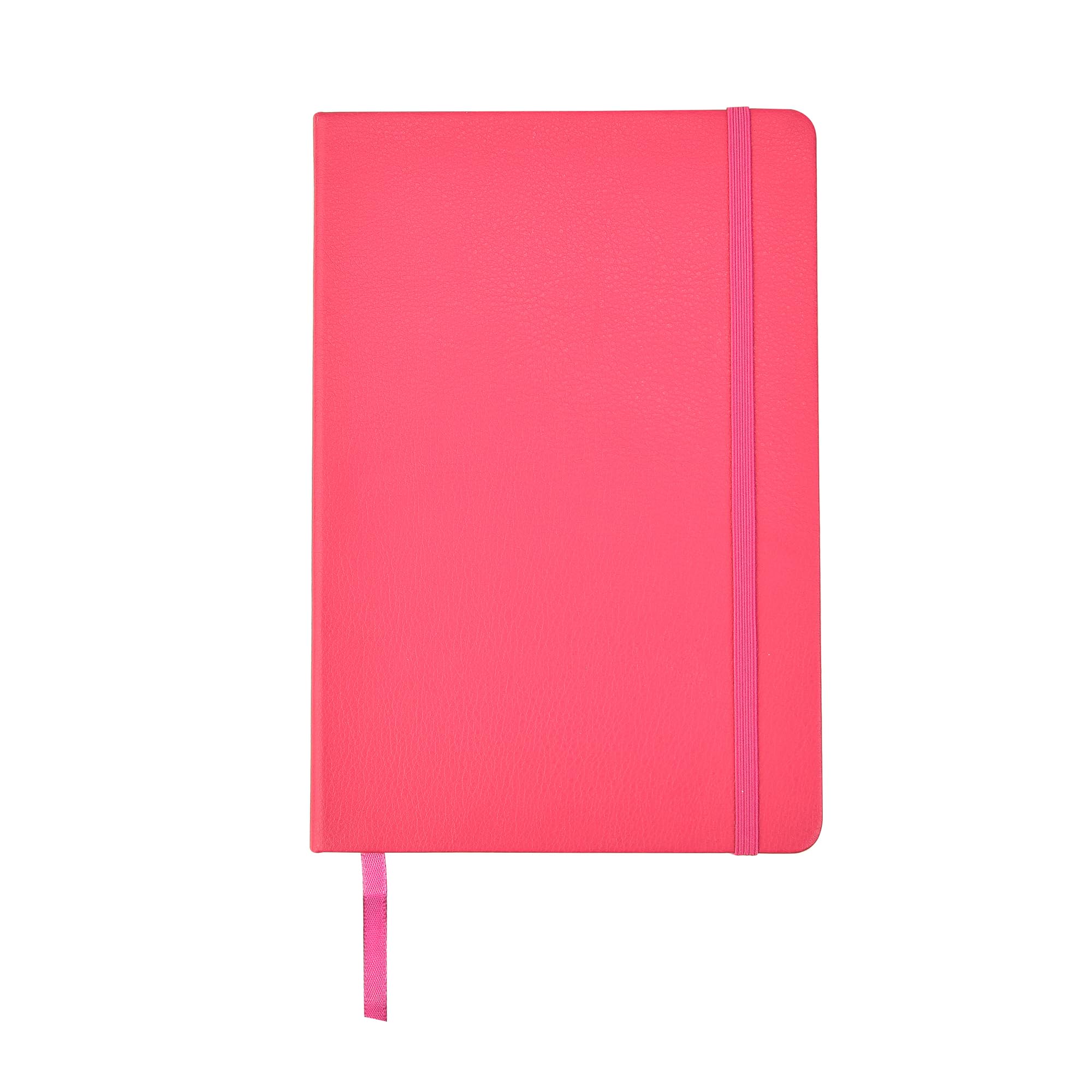 ARPAN Classic A5 Hardback Cover, Ribbon Marker with Elastic Closure Notebook Diary with 80gsm Paper, 136 sheets Perfect for Office, Home, School, Business (Pink) — image 1