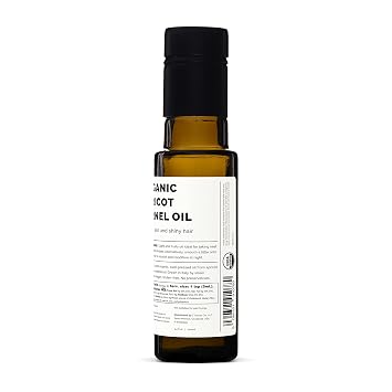 100% Organic Apricot Kernel Oil 100ml - Cold-Pressed - Premium Quality - Skin Health and Gut Health - Straight from Farm in Italy - Non-GMO - No Additives or Preservatives - Recyclable Glass Bottle