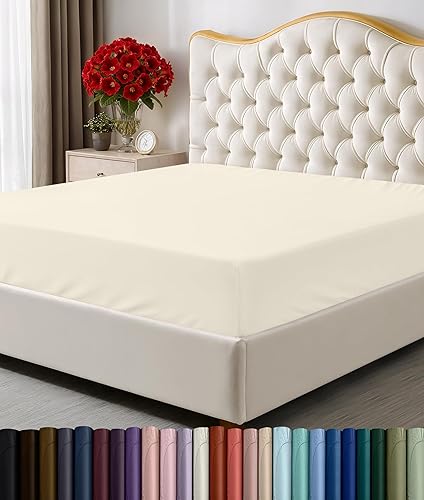 Miniatura 46 de Utopia Bedding - Juego de 2 sábanas bajeras, de microfibra suave cepillada, esquinas tipo bolsillos profundos, de fácil cuidado, antiencogimiento