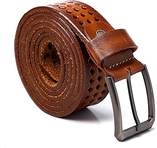 حزام جلد مخرم للرجال من اندورا