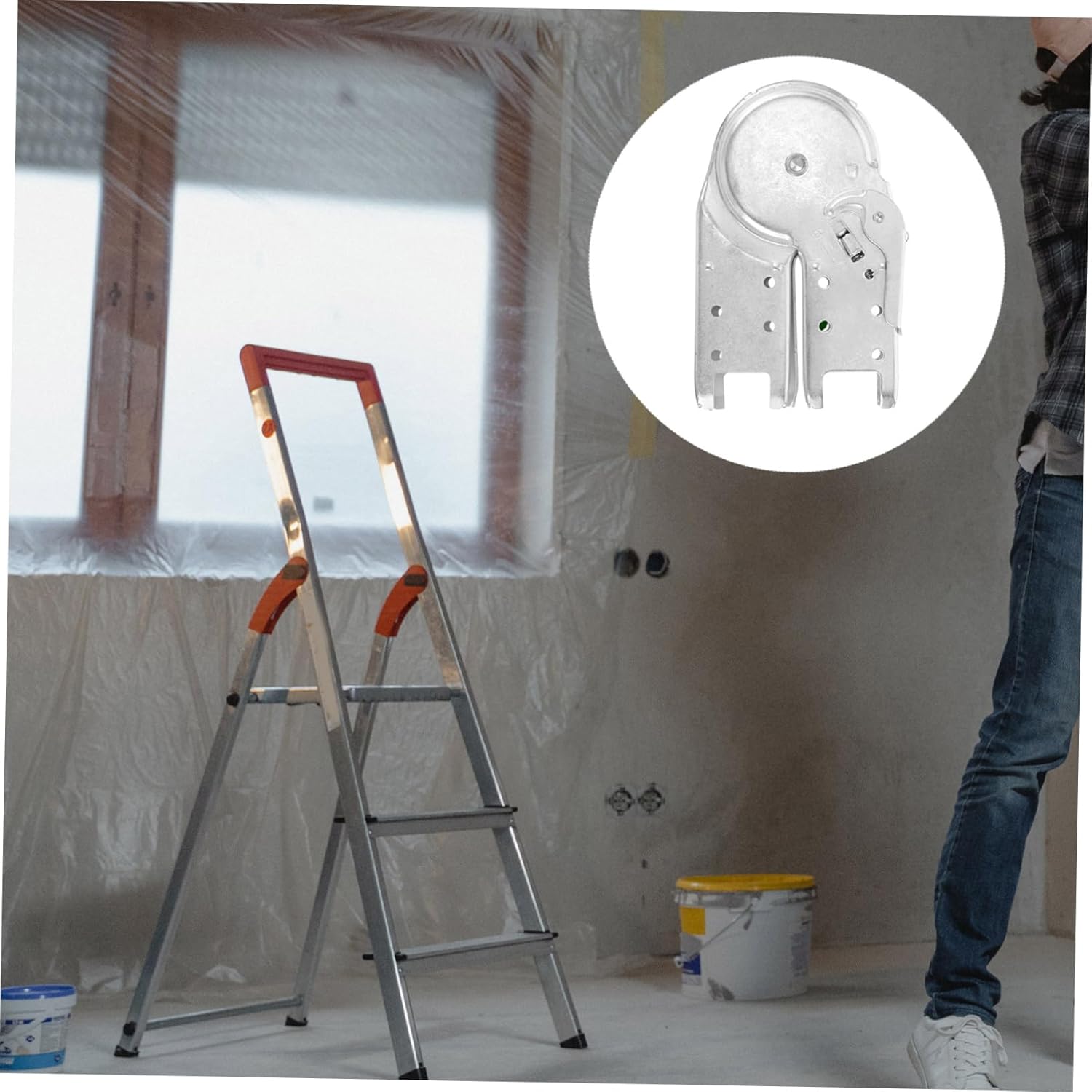 DOITOOL Attic Ladder Hinge Accessory Heavy Duty Folding Ladder Joint Construction Easy to Install Compatible for DIY and Professional Use