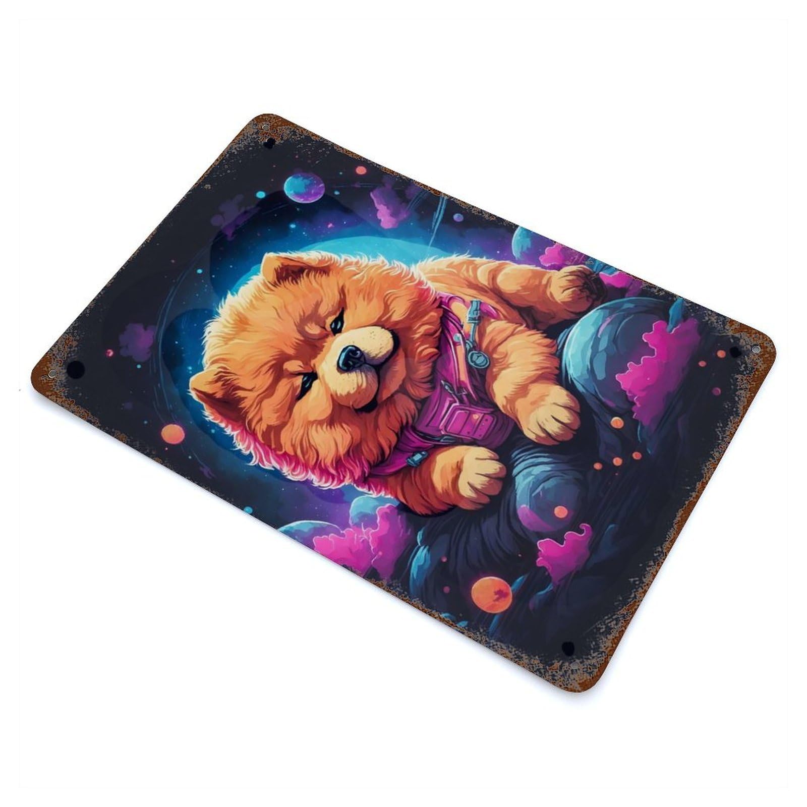 Chow Chow Puppies Retro Metal Sign 11.8"x7.9", Rustic Home Decor for Garage, Pub Or Kitchen