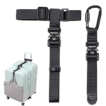 Vigorport Luggage Straps, Straps for Suitcase, Add A Bag Adjustable Luggage Accessories with Carabiner for Connect Your 2 Suitcases, Bag Straps for Luggage