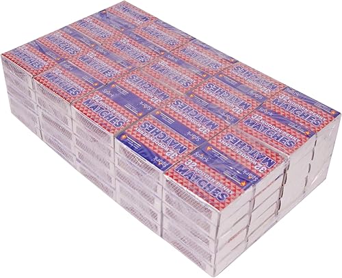 Paquete de 100 fósforos de seguridad de madera – 32 unidades de huelga en caja para cocina, camping, emergencia, iniciador de incendios – Juego de