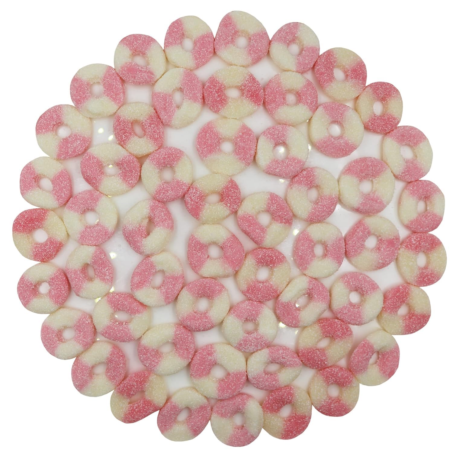 FirstChoiceCandy Gummy Rings (Sour Mini Pink Lemonade, 2.5 Pound (Pack of 1))