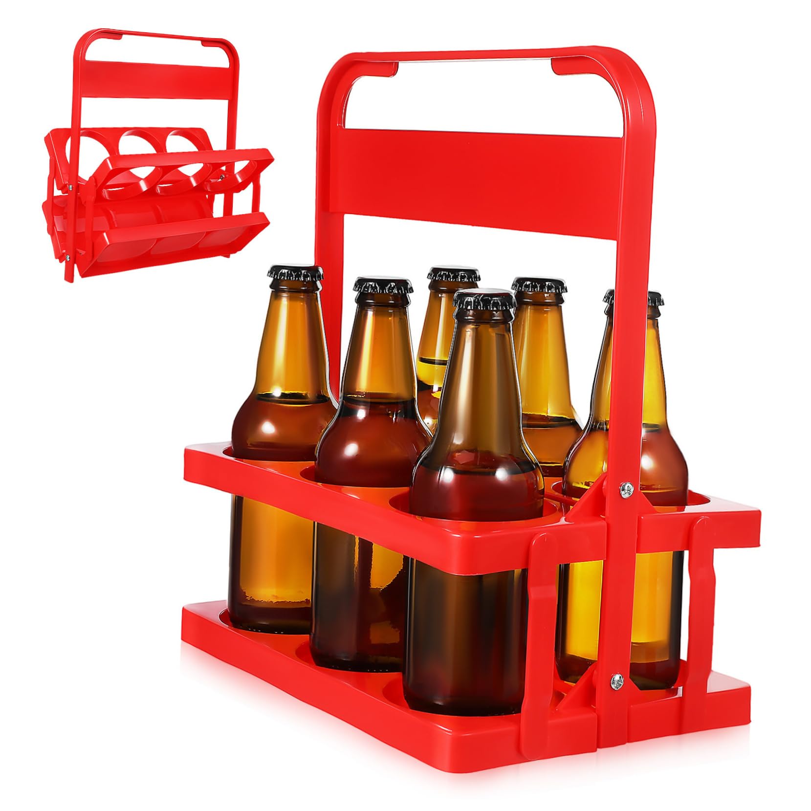 KICHOUSE Foldable Drink Carrier Portable Bottle Holder for Beverages Sturdy Construction Space Saving Design for Picnics Parties and Gatherings Easy to Carry