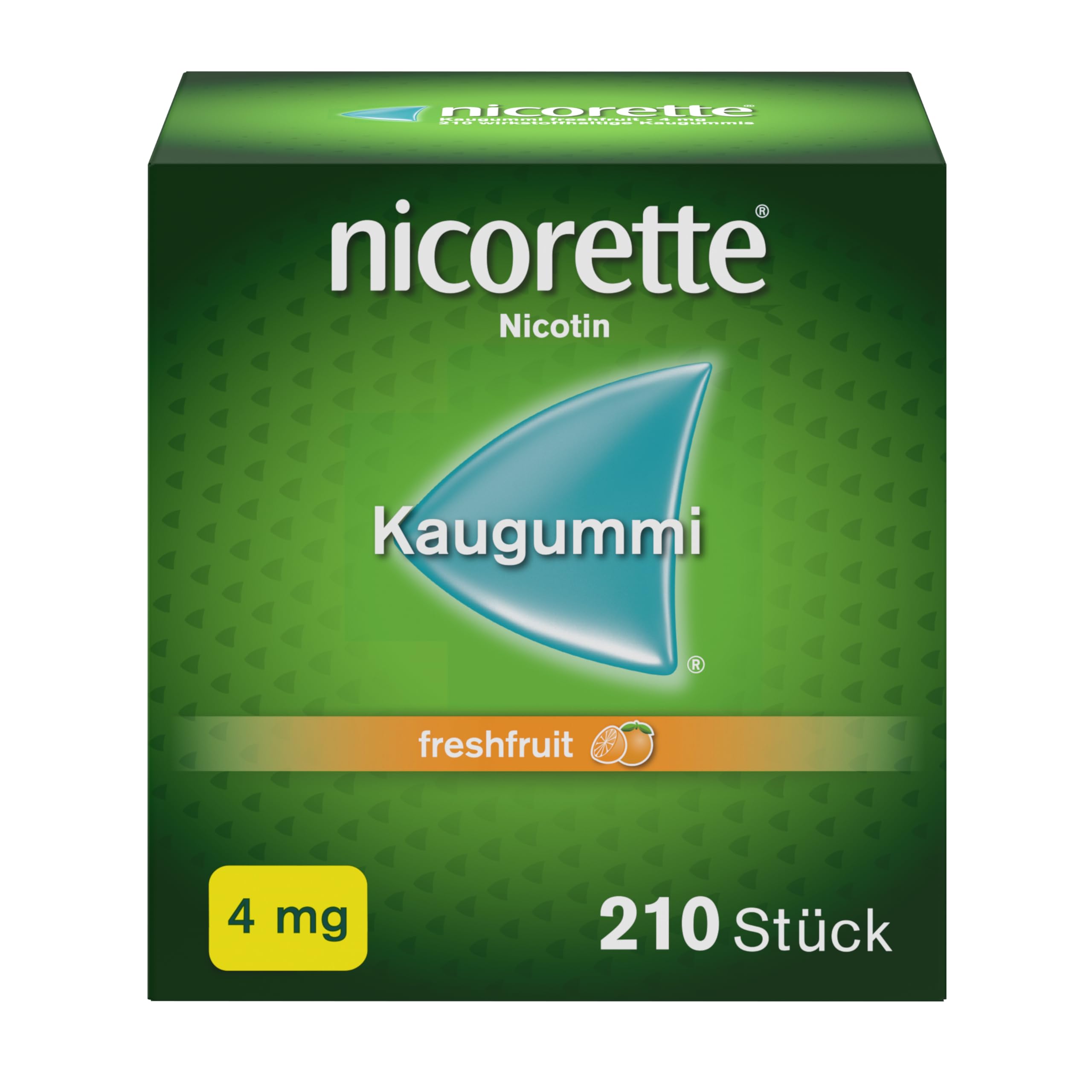 NICORETTE Kaugummi 4mg freshfruit – Nikotinkaugummi zur Raucherentwöhnung – Fruchtgeschmack –4mg Nikotin – Rauchen aufhören - 210 St.