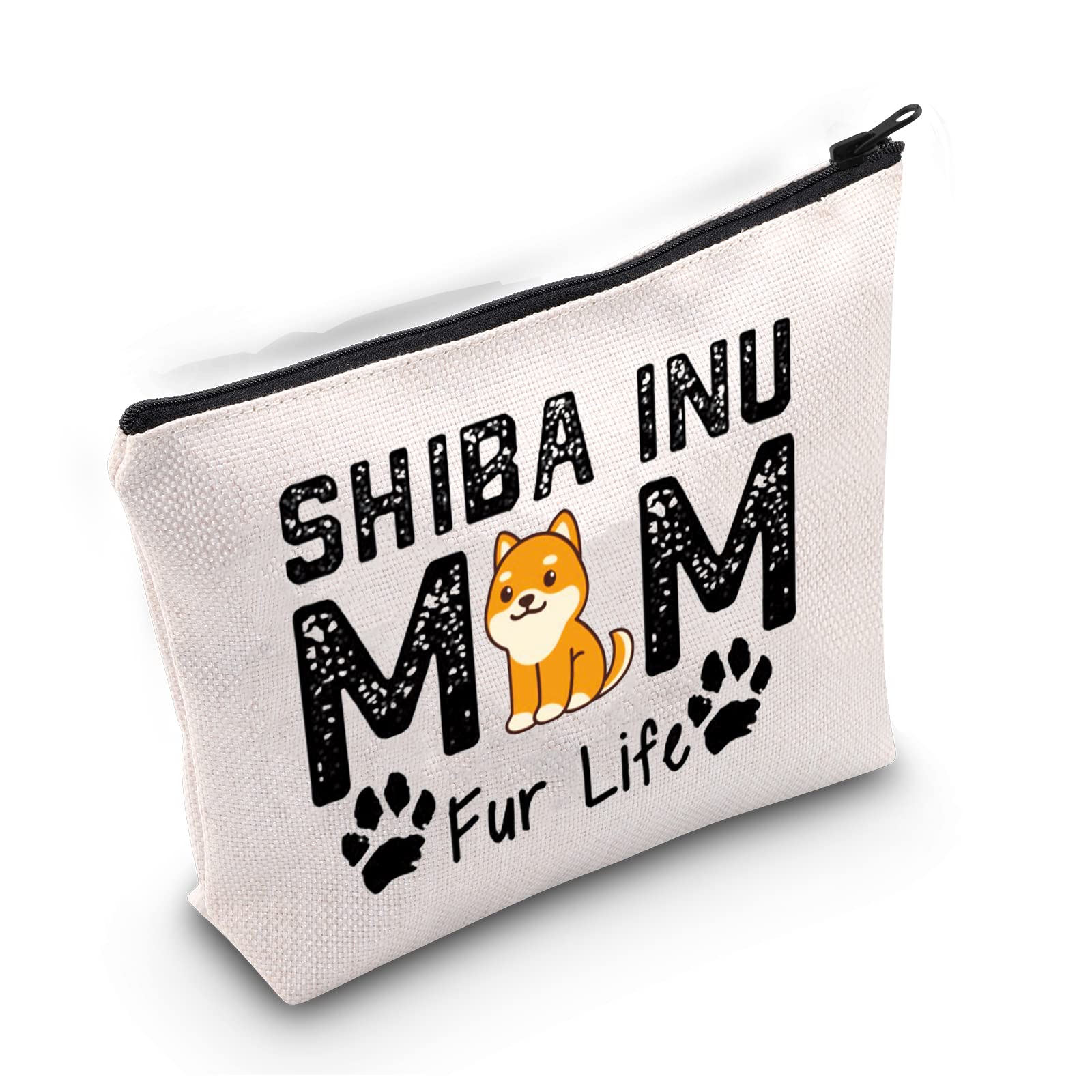 LEVLO SHIBA INU Mom Gifts SHIBA INU MOM Fur Life Makeup Bags SHIBA INU Lovers Gifts (SHIBA INU MOM)