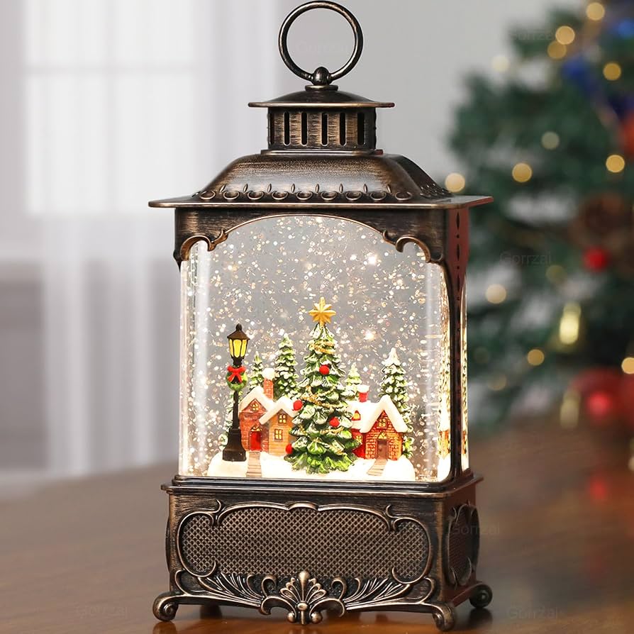 ライト・ランタン BONBONERO NATAL DESIGN ver. Lighted Christmas Snow Globe Lantern Christmas Music Box for