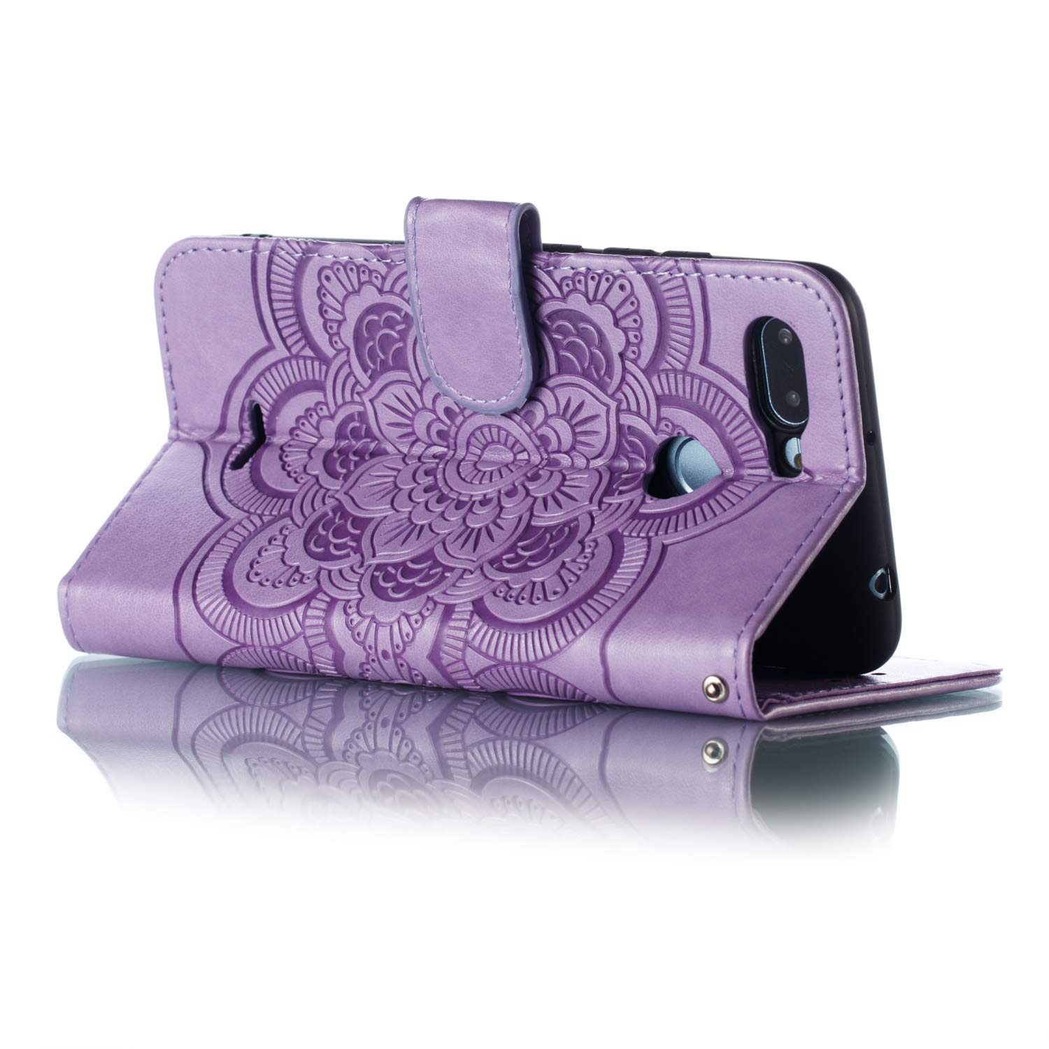 Funda para Xiaomi Redmi 6 / 6A funda [función atril] [tarjetero] Funda de piel con tapa para Xiaomi Redmi 6/Redmi 6A - DEEB011773 púrpura