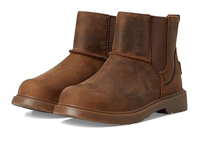UGG Kids Perry Weather Chelsea (Little Kid/Big Kid) Kids Shoes Walnut : 3 Little Kid M, Leather