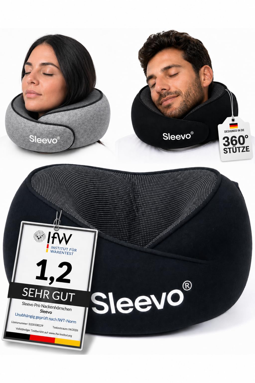 Coussin de nuque ergonomique contre les douleurs cervicales en voyage