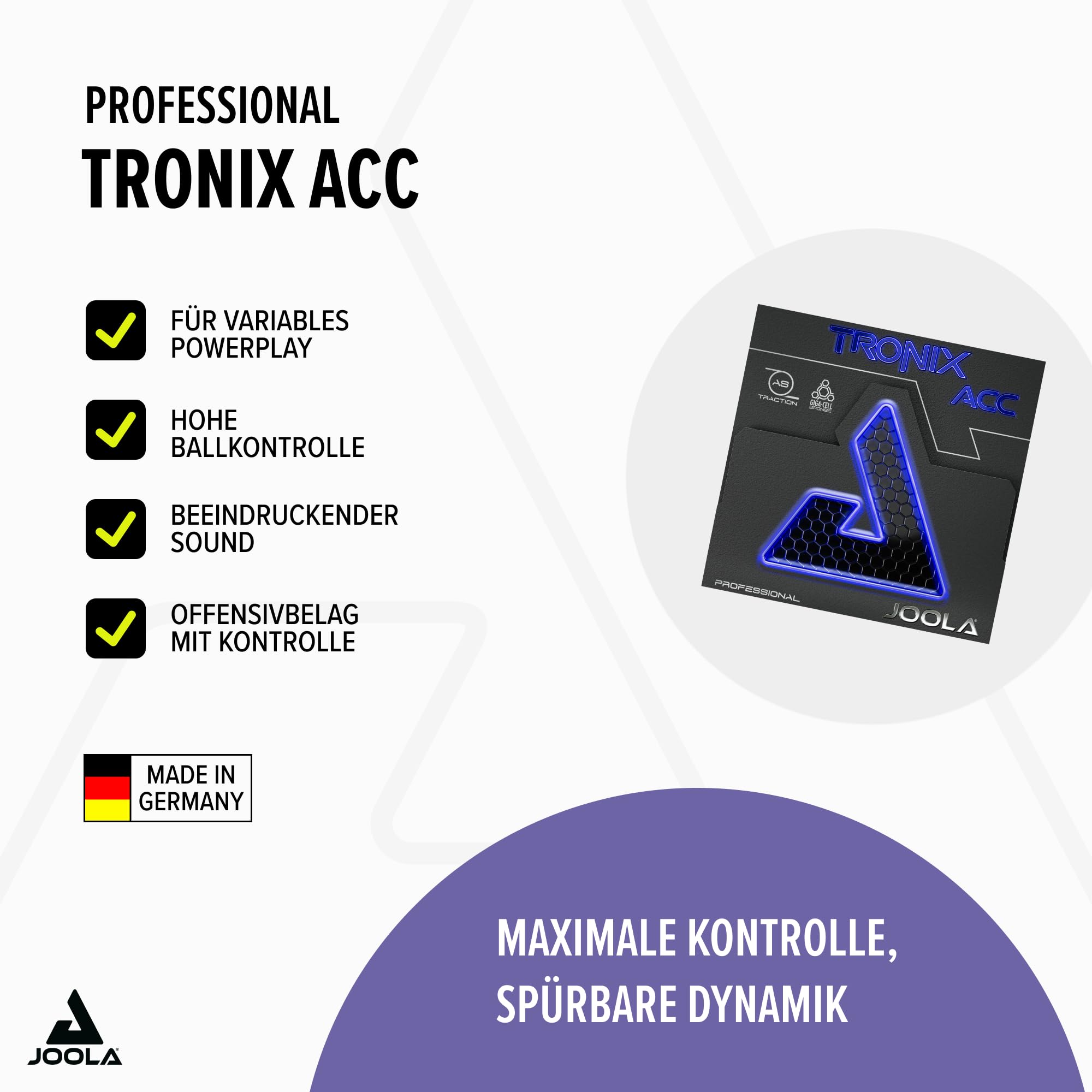 JOOLA Tischtennis-Belag TRONIX Acc Rot Max