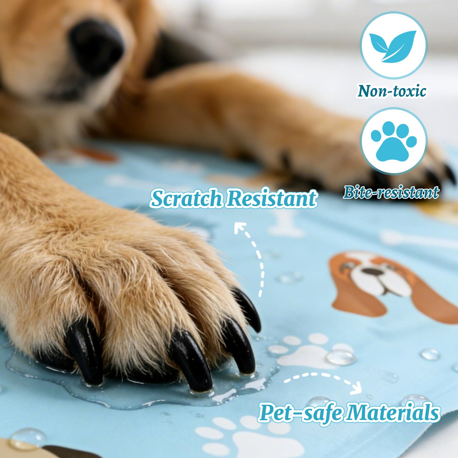 Tapis Rafraichissant Chien & Chat, Tapis de Refroidissement 90x60 cm pour Chien et Chat, Lavable, Idéal pour la Maison, Extérieur et Voiture