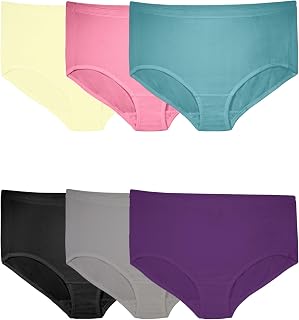 Fruit of the Loom Women's Plus Size Fit for Me Briefs Underwear - Curve-Fitting Comfort, No-Roll Waistband, 6-Pack