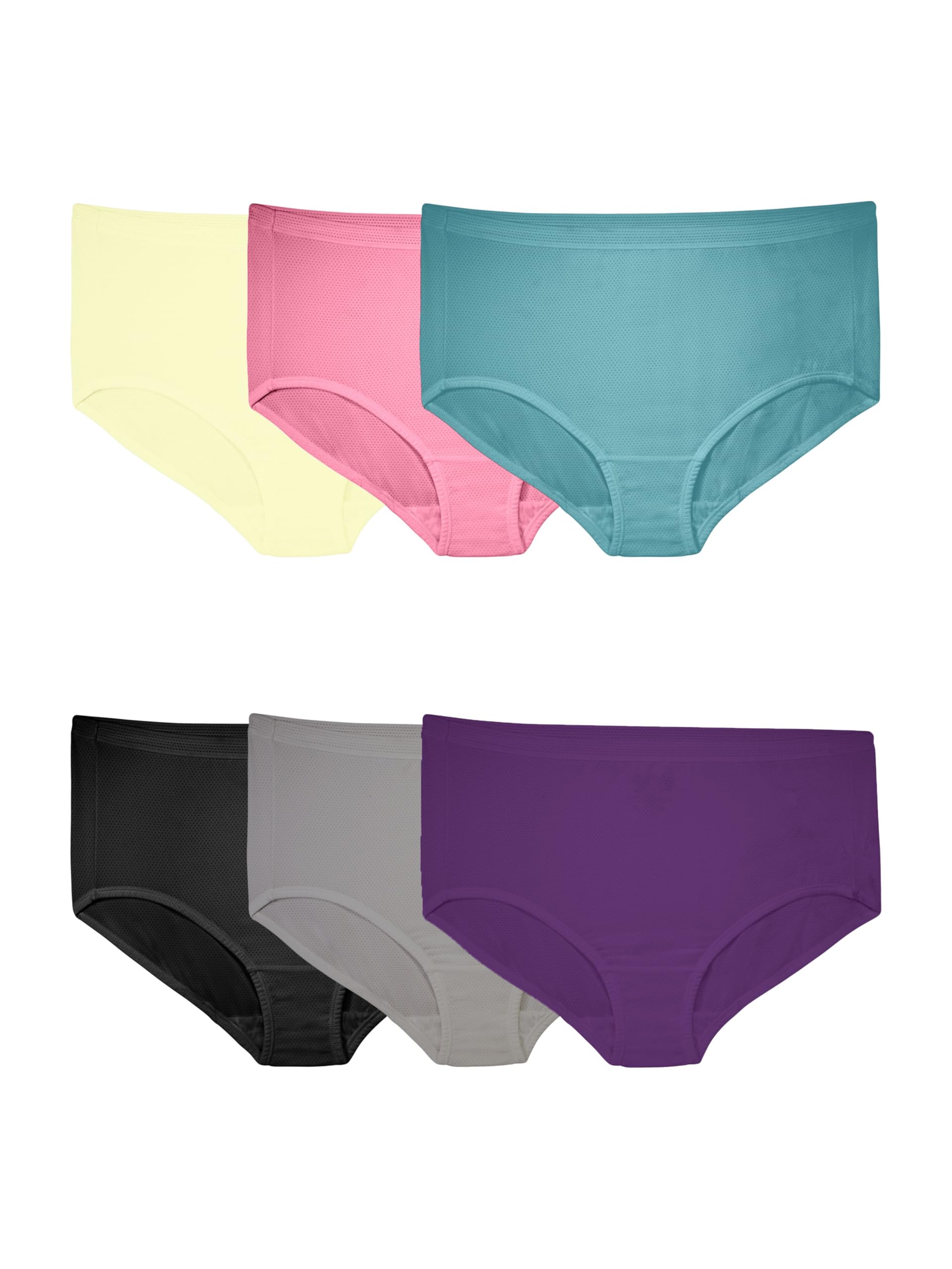 Fruit of the Loom Women's Plus Size Underwear Briefs, Fit for Me, Designed to Fit Your Curves