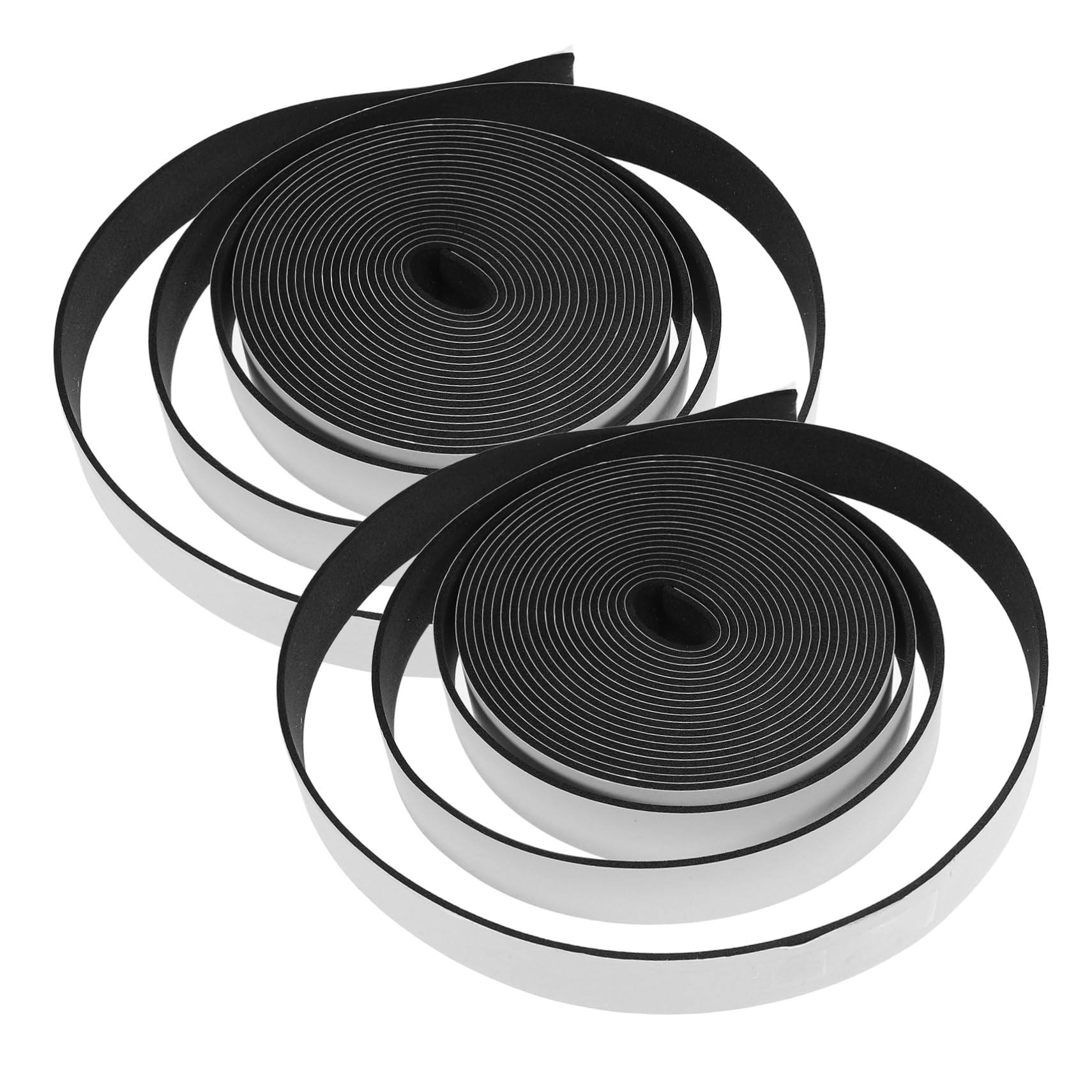 Operitacx 5 Series Tira Antisonido Cinta De Insonorización Adhesivo Tira De Sellado Poroso Cinta Gruesa A Prueba De Golpes Tiras De Sellado De Puertas El Plastico Negro 2 Rollos*5