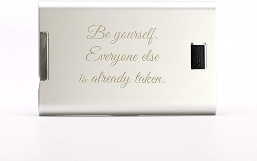 Miniatura 4 de Tarjetero de metal delgado personalizado + caja de regalo Diseña un regalo verdaderamente único Protector RFID grabado con láser, plateado