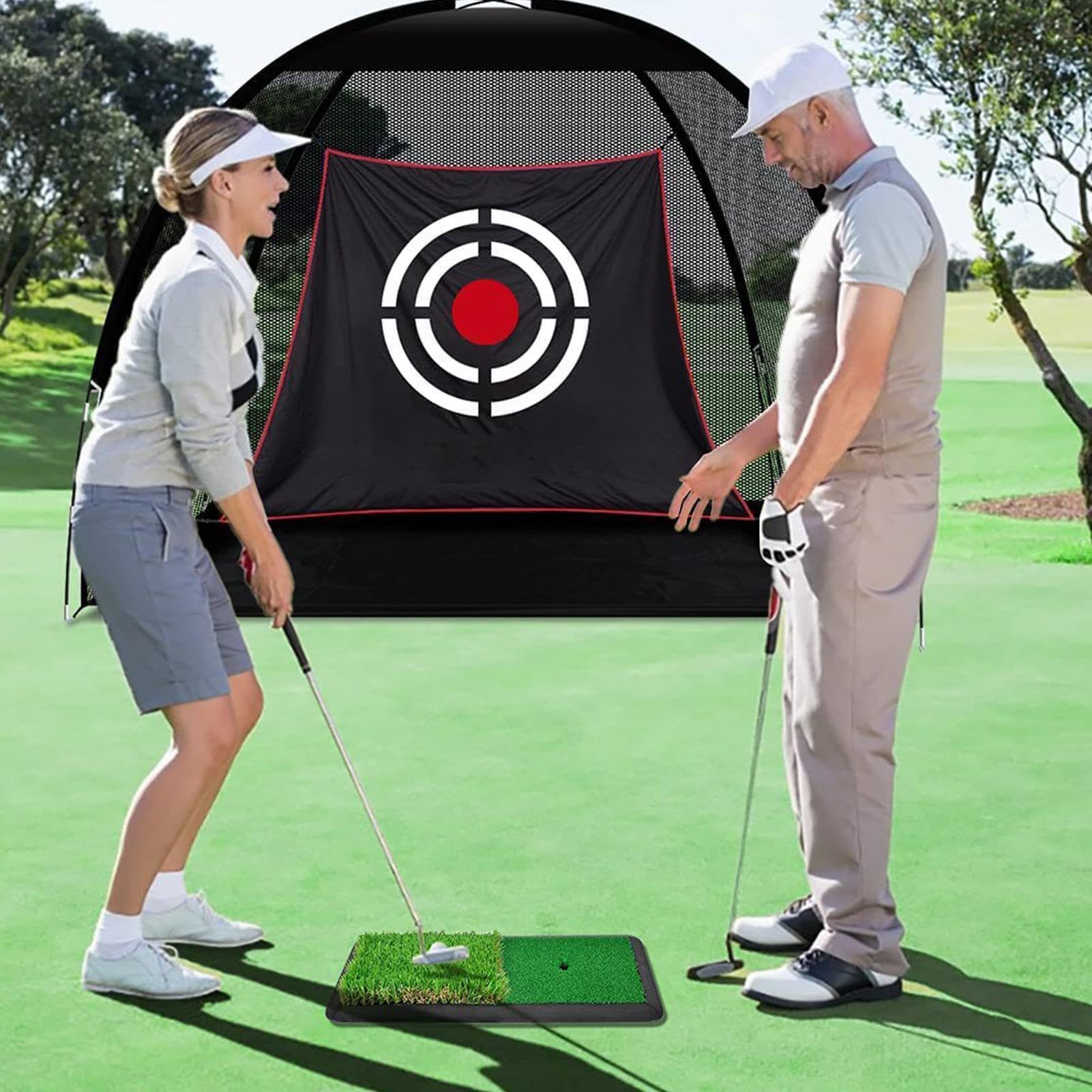 Alfombra de Entrenamiento de Golf para, alfombras de Golf | 7.87x19.29 Pulgadas Mat de práctica de astillado,Entrenamiento Swing & Chipping colocando Almohadilla de Entrenamiento de césped Artificial