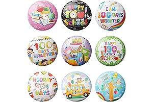 100 Days of School Smarter Button Pins: Celebrate the Milestone with Fun...