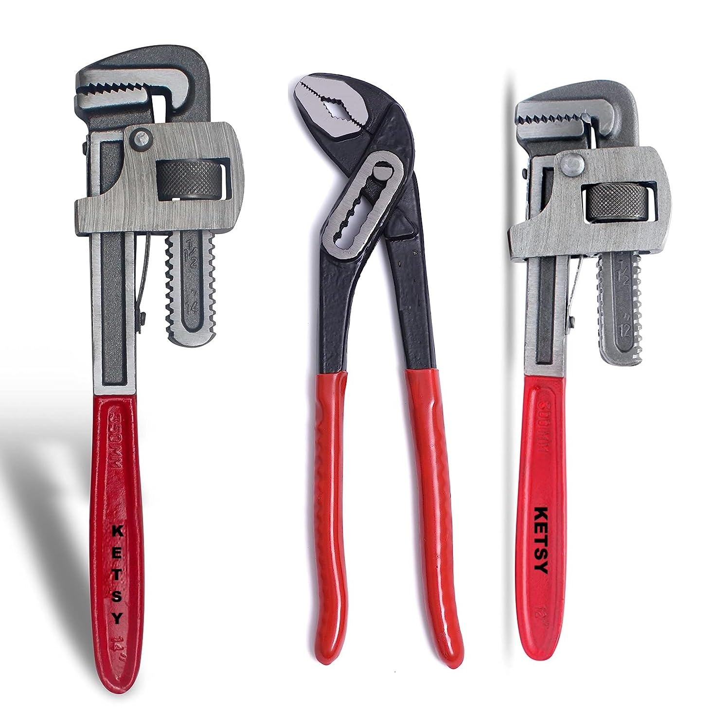 KETSY 215 Kit Of 3 Tools Plumbing Kit (10 Inch Water Pump Plier, 12 Inch Pipe Wrench, 14 Inch Pipe Wrench) (B0CCN2JCFD) Amazon Price History, Amazon Price Tracker