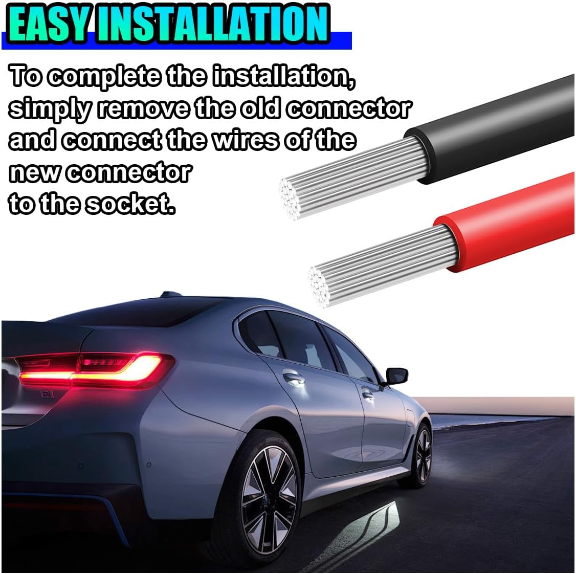 T10 W5W 194 Bulb Socket with Wire Pigtail, Universal LED Bulbs Pre-Wired Harness Sockets Adapter, Female Car Tail Light Connector Socket Accessories for Side Marker/Turn Signal Light (20PCS)