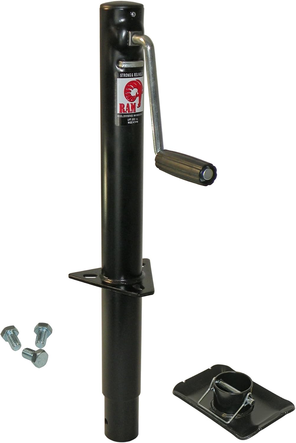RAM AFrame Trailer Jack with Foot and Mounting Hardware