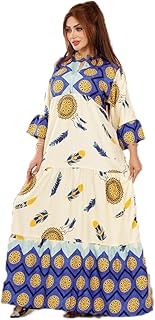 فستان حريمي متعدد الون تصميم كسرات من تاليا ستار