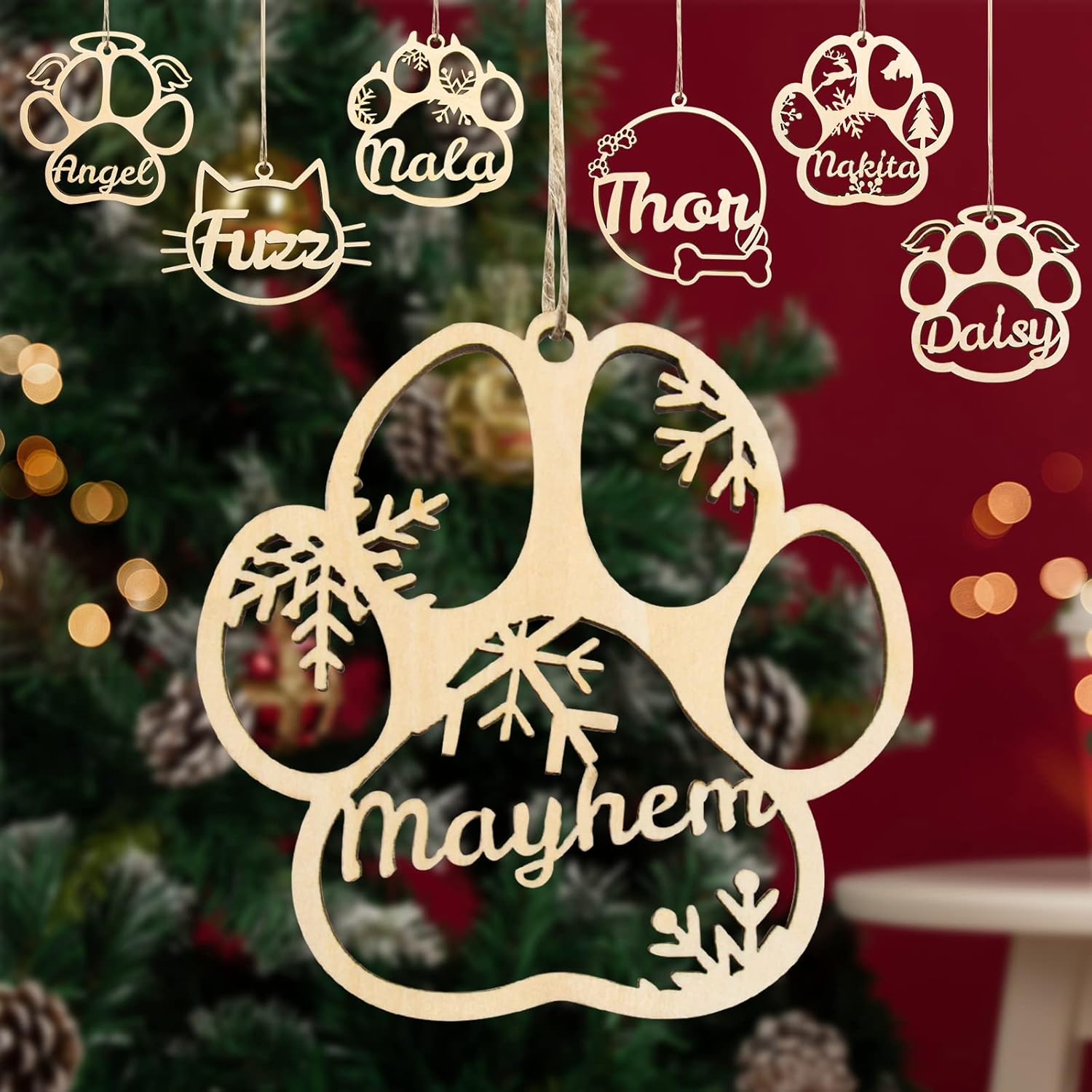 Personalized Dog Christmas Ornament, Custom Ornaments