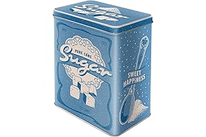 Nostalgic-Art Retro Storage Tin Box L: Vintage Sugar Container for Kitchen