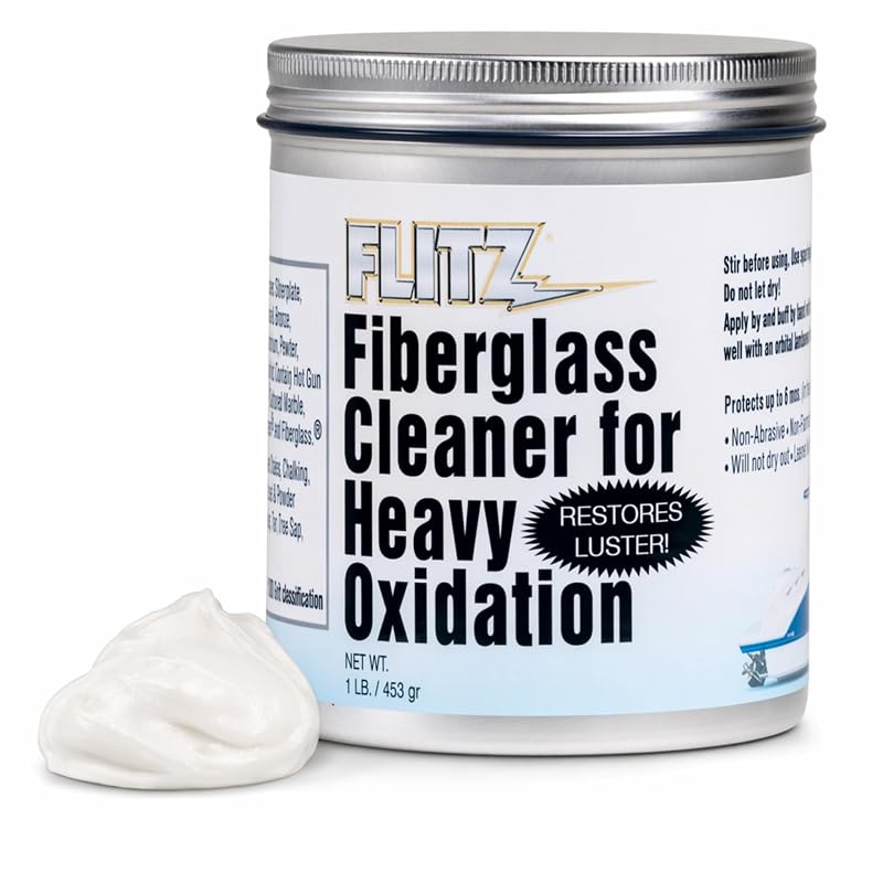 FLITZ Limpador e Polidor para Fibra de Vidro com Oxidação Intensa, Granulação 1000, Pote de 454 g