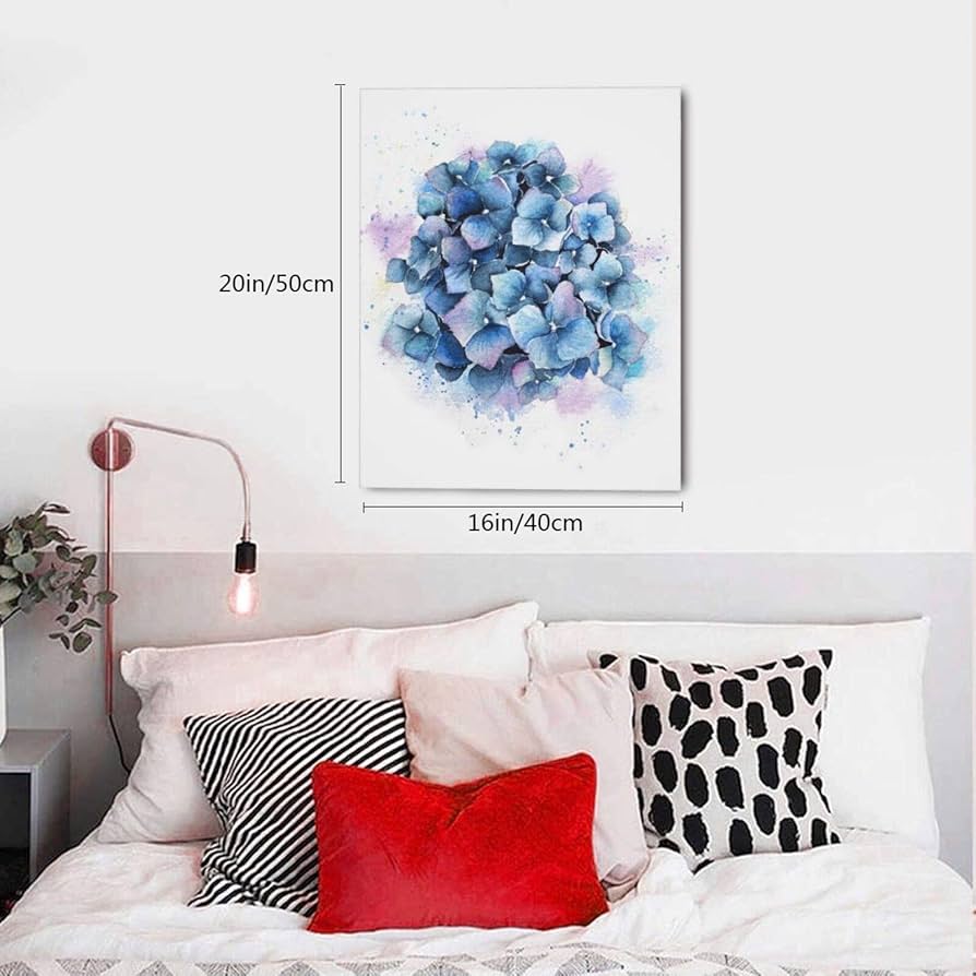 紫陽花 水彩画 フレーム付き　横約57cm✕縦約48cm 紫陽花 水彩画 フレーム付き 横約57cm✕縦約48cm 紫陽花 水彩画