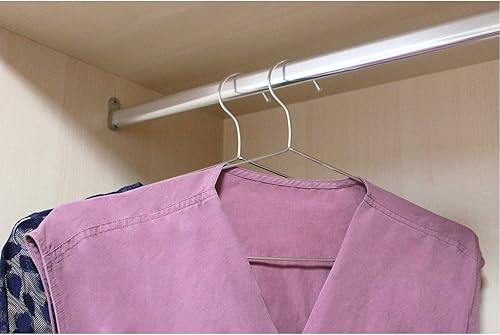 Miniatura 6 de Paquete de 40 perchas de acero inoxidable resistentes de alambre para ahorrar espacio, perchas de metal, perchas para trajes, ideal para uso diario,