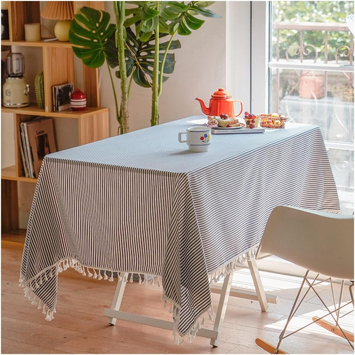 FBHFSUIEF Table Cloth Rectangle,Dining Tablecloth Cotton Linen Dinner Cover(140x200cm)