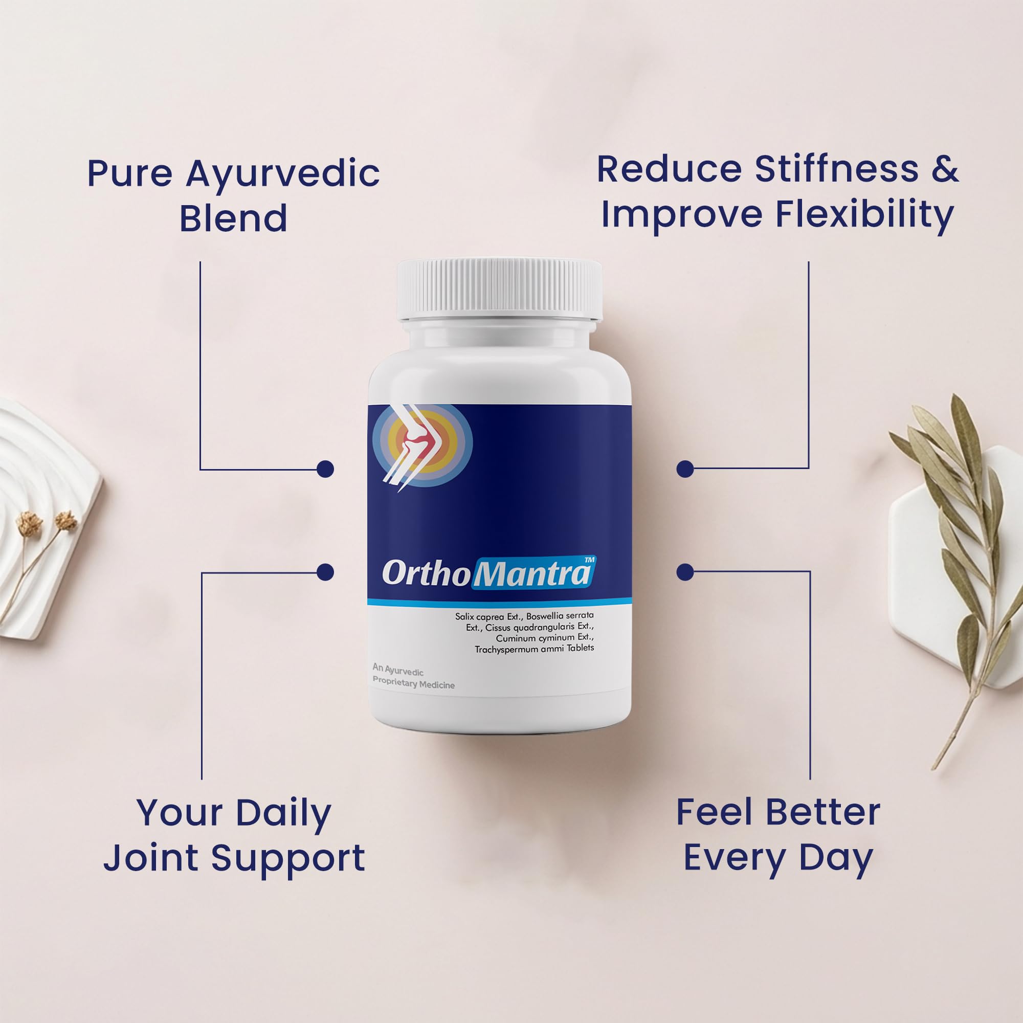 Ortho Mantra Pain Relief 10 Tablets | Helps in control Joint, Bone, Muscle, Arthritis, Back, Knee Pain | Ayurvedic supplement with Shallaki Ext., Hadjod Ext, Jeera Ext. and Ajwain Ext. | Men and Women — Amazon image 6