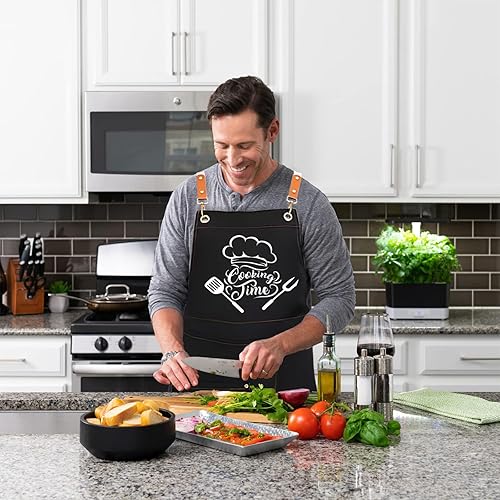 Miniatura 6 de Delantal personalizado delantales personalizados para hombres y mujeres, delantal de cocina ajustable con texto y foto, regalos para hornear para