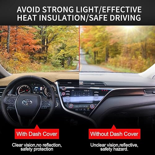 Miniatura 5 de HanLanKa Cubierta para tablero compatible con Chevy Chevrolet Tahoe Suburban 2007-2014, Chevy Avalanche Silverado 1500 2500 3500 LTZGMC Sierra SLT