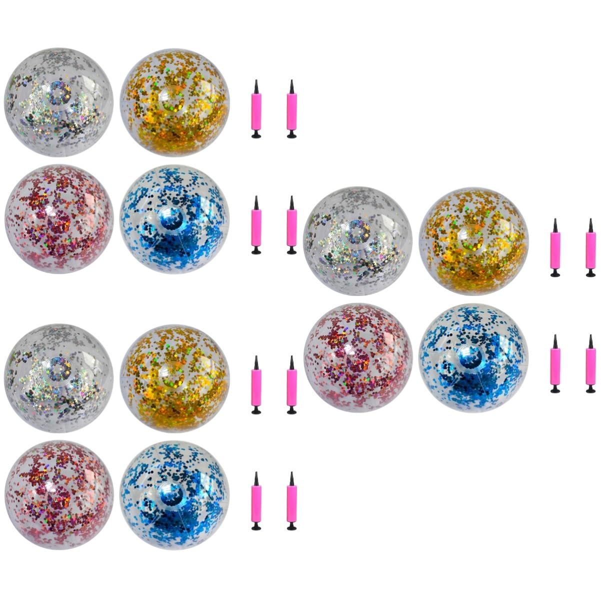 Abaodam Pallone Da Spiaggia Con Paillettes Gonfiabile Giocattolo Da Piscina Palline Piscina Palline Biliardo Palline Glitterate Con Paillettes Giocattoli Con Palline Da Biliardo