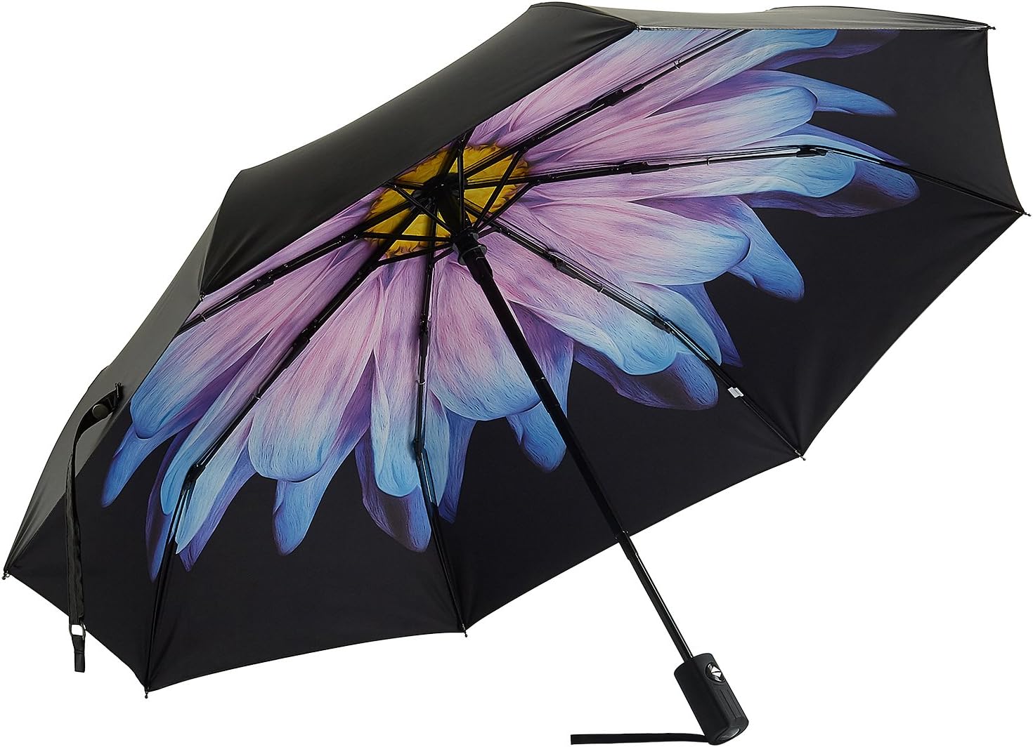 RENZER Travel Compact Creative Blossom Automatic Foldable Women's Umbrella Pink