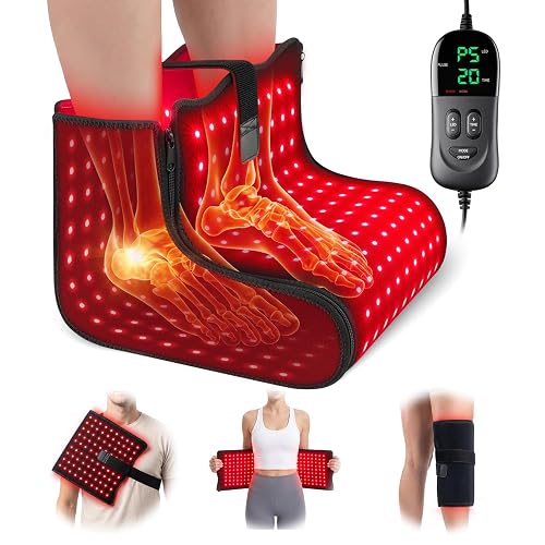 Red Light Therapy for Feet,660nm&850nm Infrared, 216 3-in-1 LEDs