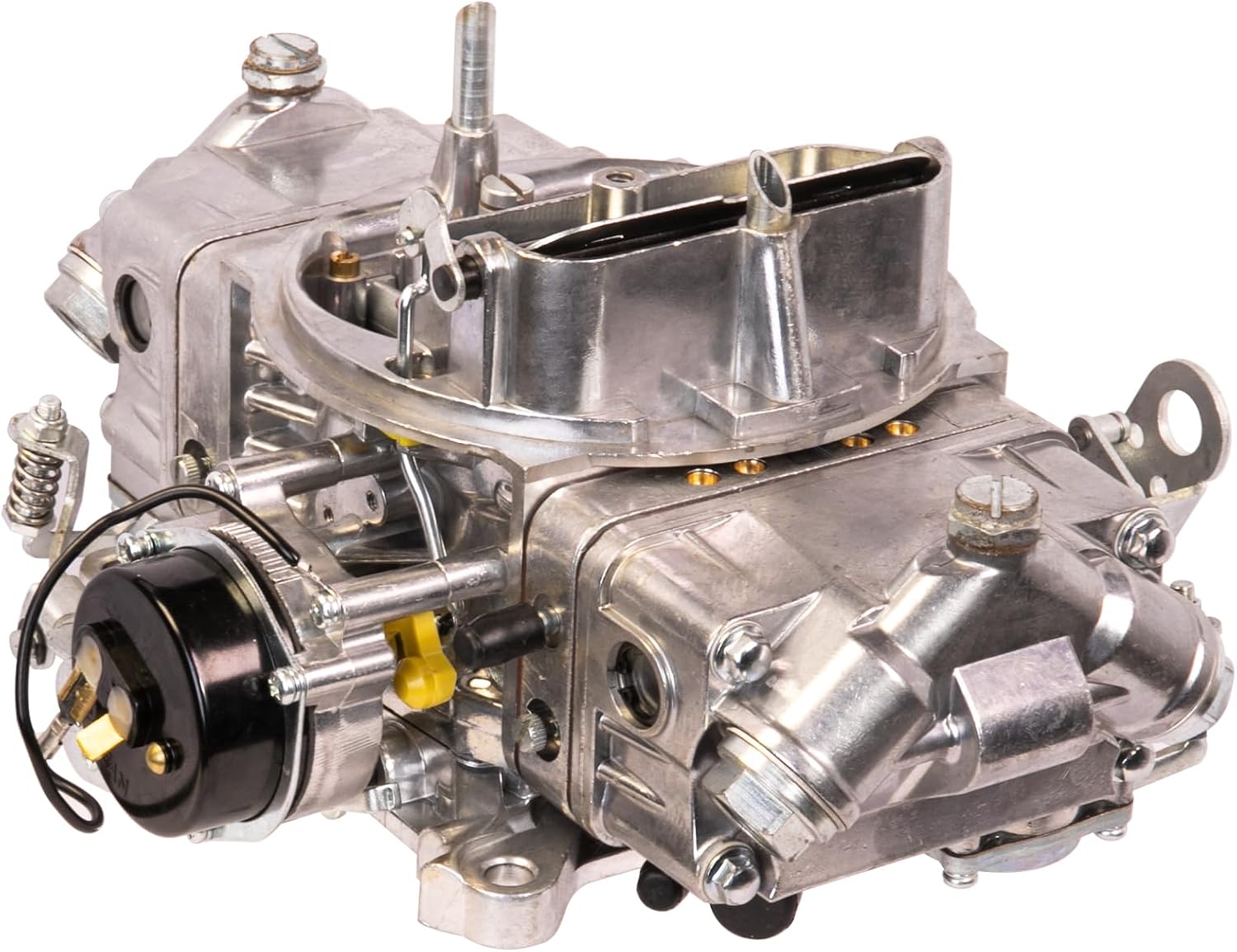 4150 Double Pumper Carburetor Electric Choke 650CFM, Mechanical Secondaries, Dual Inlet,Gasoline Replacement For Holley 4150 Double Pumper Carburetor #0-76650BK，#BR-67255 (650CFM)