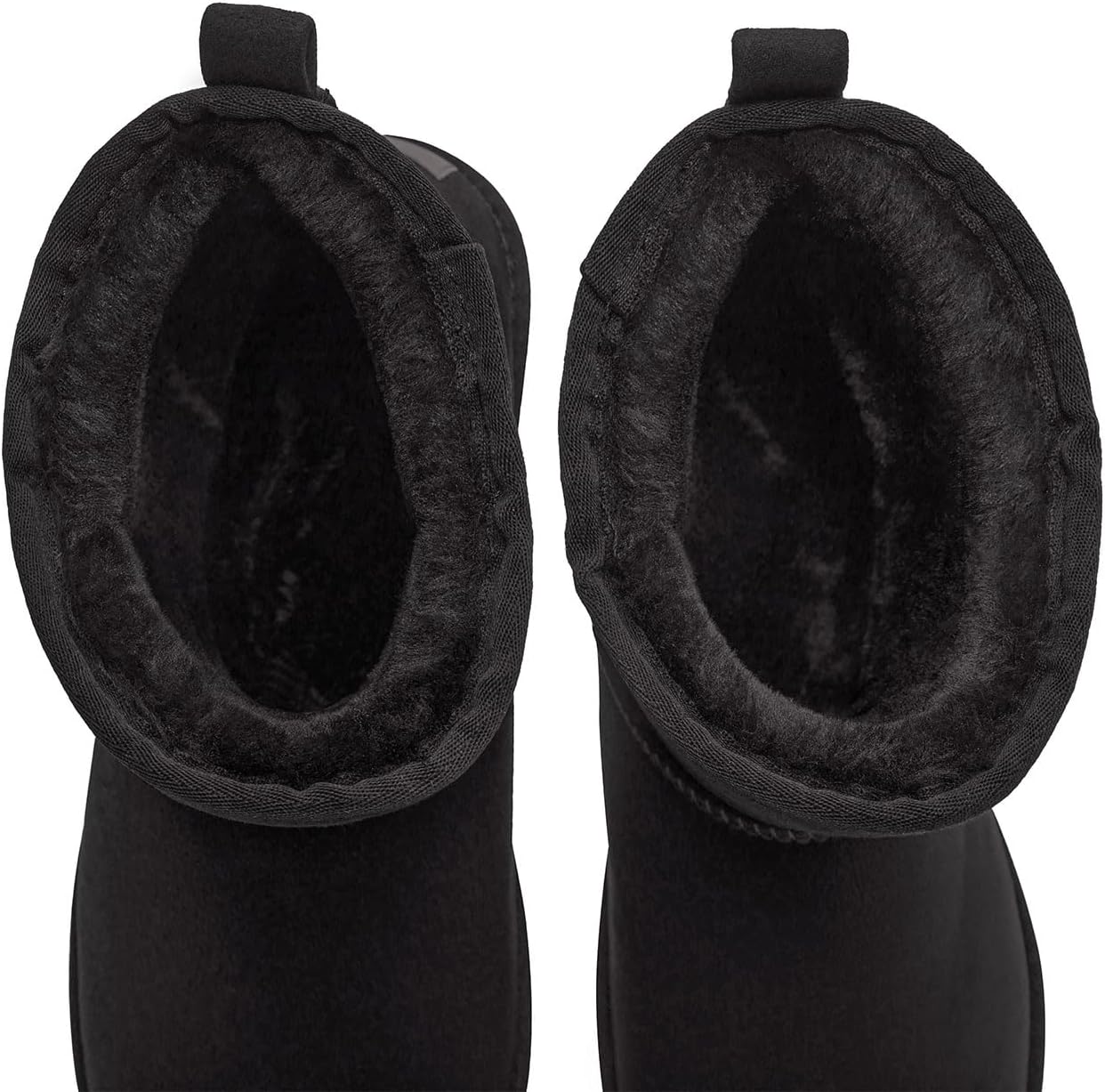 CAMEL CROWN Mens Fur Snow Boots Slip on Winter Boots Mid Calf House Slippers Boots Short Mini Boots for Men - Image 6