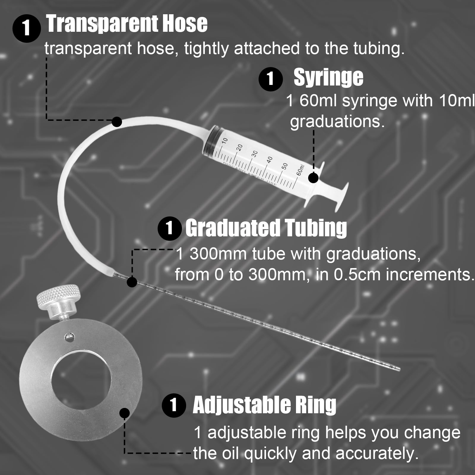 Kit Servizio Forcella Moto, Professionale Strumento Livello Olio Forcella Compressore Molla & Assistenza Sfogo Asta Ammortizzatore Set Manutenzione per Riparazione Moto & Fai Da Te