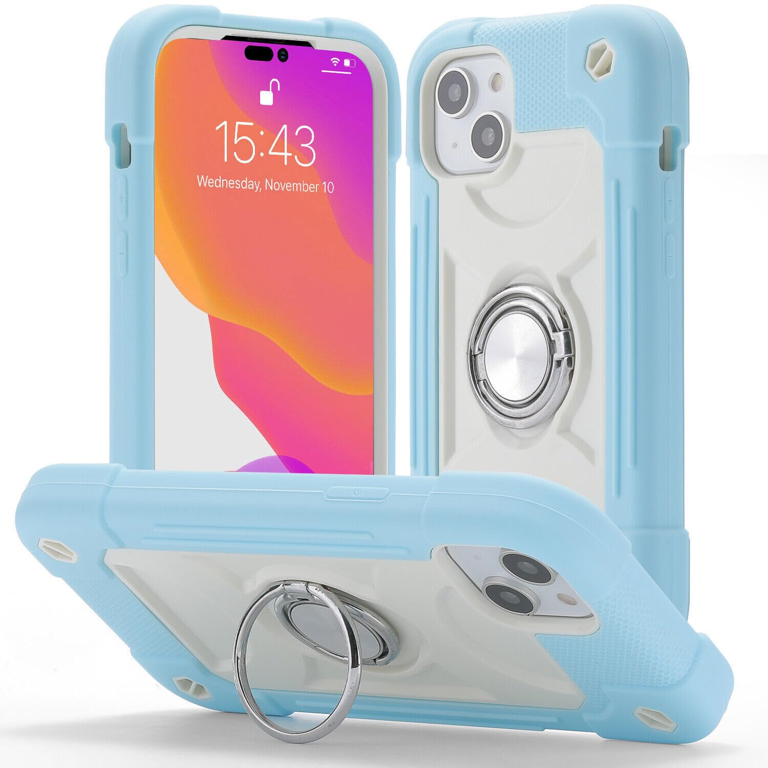 Coque iPhone 14 Plus bleu ciel silicone souple pour vos sorties - 8
